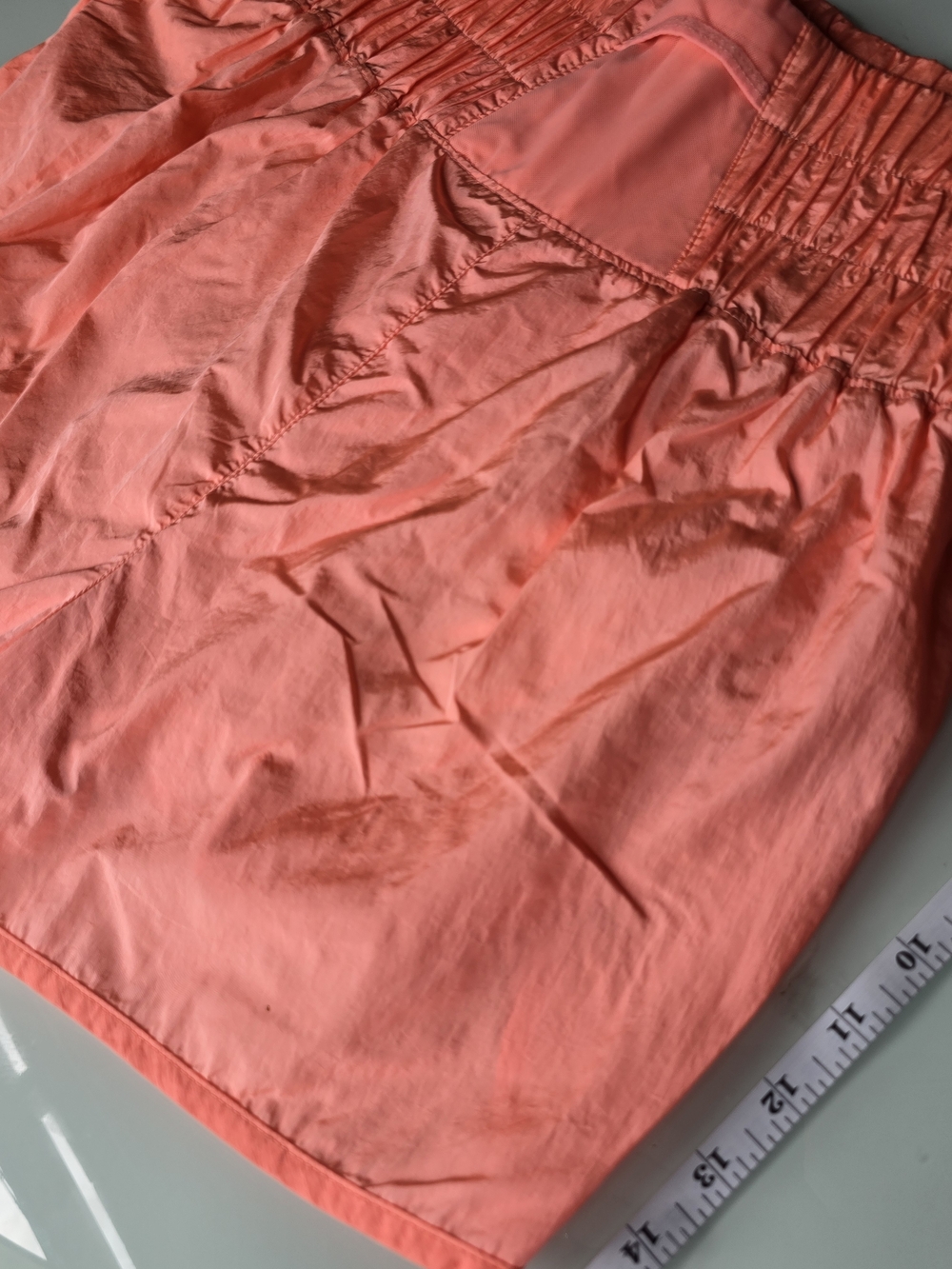 FP Movement High-Rise Athletic Shorts Neon Coral Size XL - Picture 2 of 4
